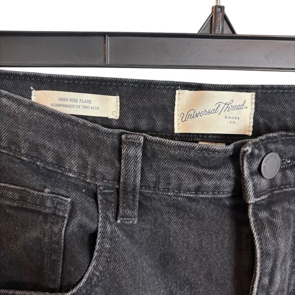 Target Universal Thread High-Rise Flare Jeans -Black Wash Size 16 NEW NWT - Picture 6 of 10